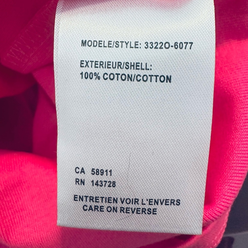 NWT Tribal V-Neck Short Sleeve Tee - Hot Pink / L - Picture 5 of 7